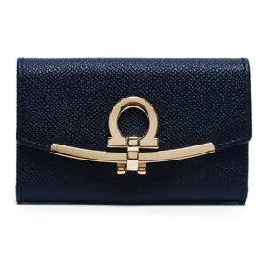 Ferragamo Gancini  ring key holder black